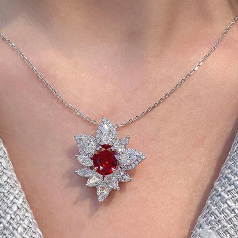 2-Carat Pigeon Blood Ruby Necklace