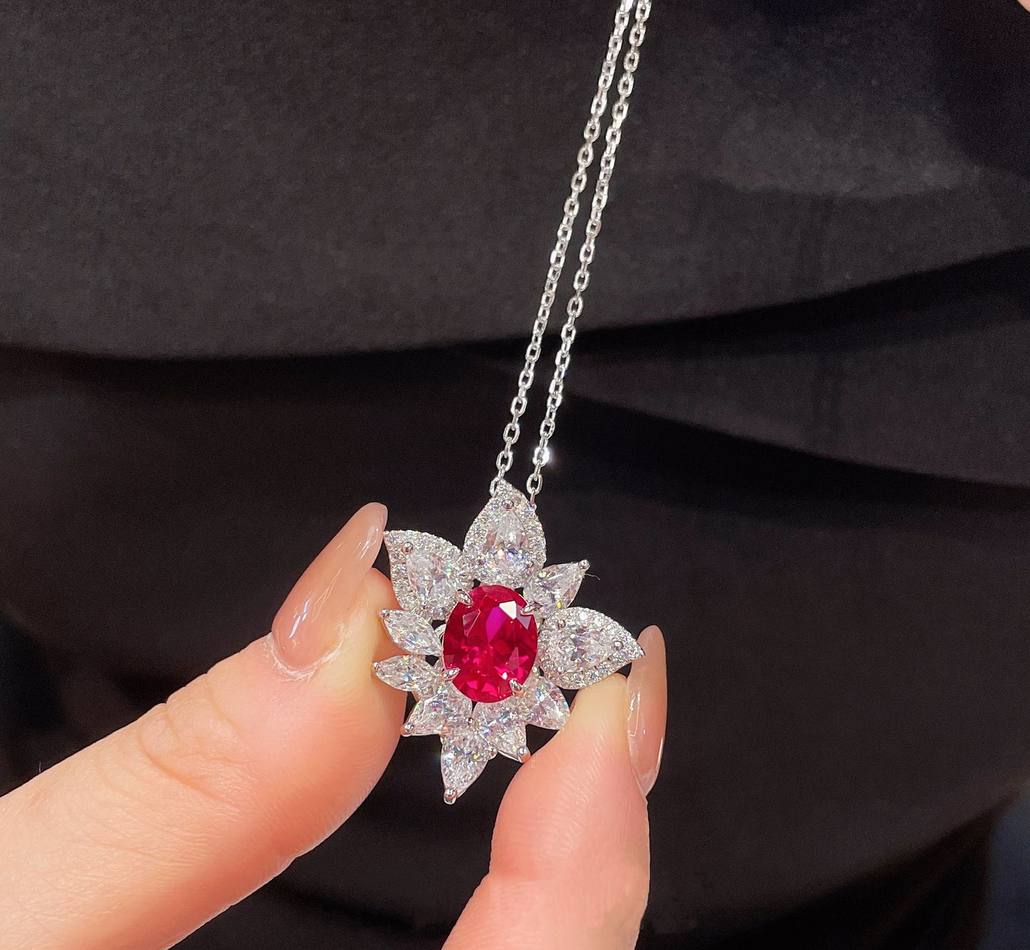 2-Carat Pigeon Blood Ruby Necklace