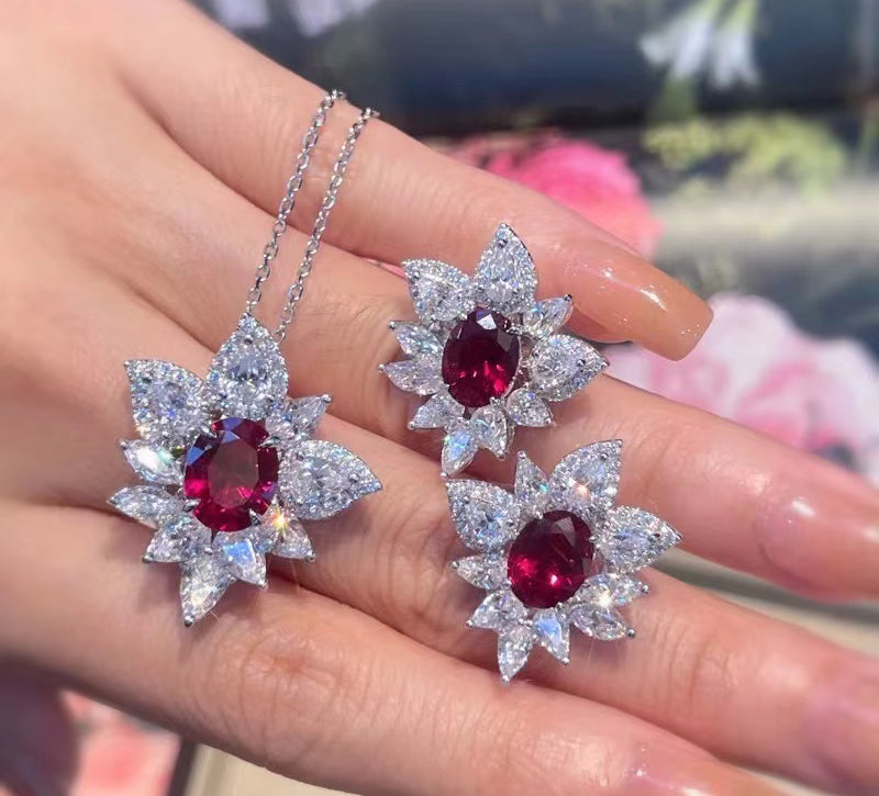 2-Carat Pigeon Blood Ruby Necklace